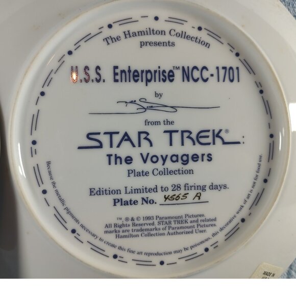 Star Trek The Voyagers Plate Collection, Plates no. 0717A and 4565A - Picture 4 of 6